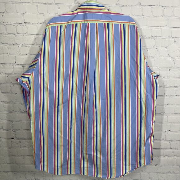 Polo Ralph Lauren Shirt Men XXL Button Down Striped Plaid Classic Fit Preppy - Picture 2 of 9